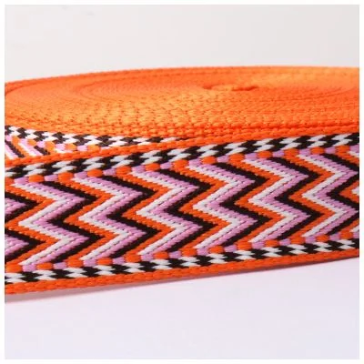 Sangle Polyester 38 mn Chevrons Orange x 1m