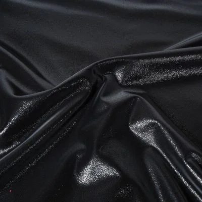 Tissu Simili cuir souple Premium Noir - Par 10 cm