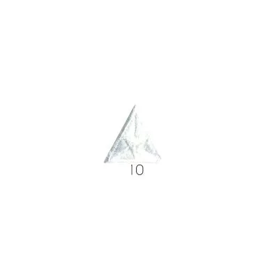 Ecusson Thermocollant Triangle brodé Blanc