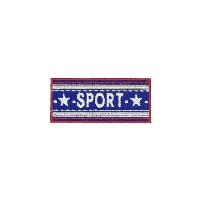 Ecusson Thermocollant Sport Etoile blanc sur fond Bleu
