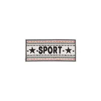 Ecusson Thermocollant Sport Etoile Anthracite sur fond Blanc