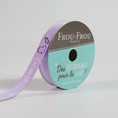 Bobinette Ruban Gros grain message Baby Shower, C&#039;est une fille Frou-Frou - 10 mm x 5 mètres