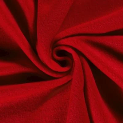 Tissu Polaire uni Rouge - Par 10 cm