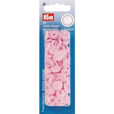 Prym 30 Boutons pression Color Snaps rose 12,4 mm