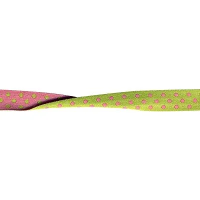 Galon 10 mm Vert Pois Recto Verso Rose x1m