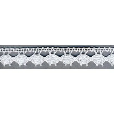 Dentelle Coton 15 mm Blanc x1m