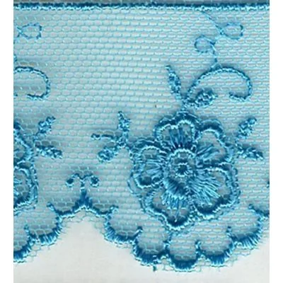 Dentelle Valencienne 35 mm Bleu clair x1m