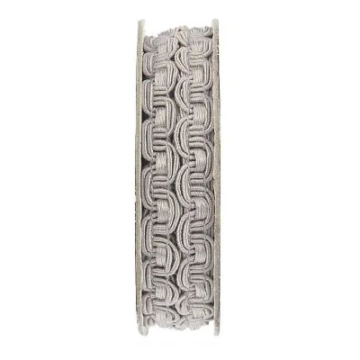 Galon brocart vague Gris clair - bobinette 2m