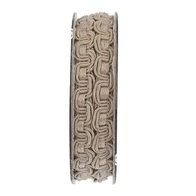 Galon brocart vague Taupe - bobinette 2m