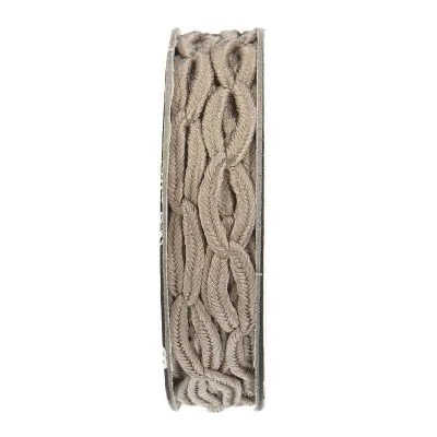 Cordon forme chaine Taupe - bobinette 2m