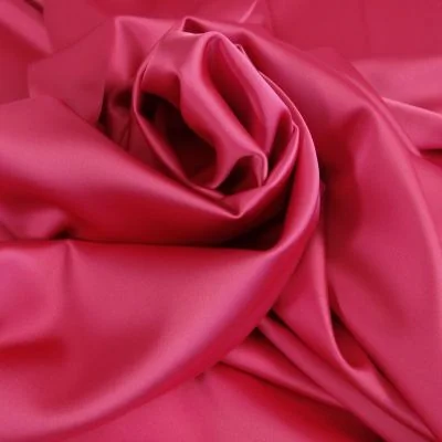 Tissu Satin Duchesse extensible Rose fuchsia x10cm