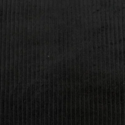 Tissu Velours Grosses côtes Noir x10cm