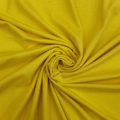 Tissu Jersey Viscose uni Jaune x10cm
