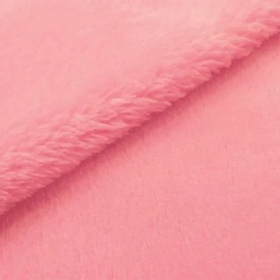 Tissu Doudou uni Rose x10cm