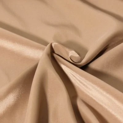 Tissu Doublure Pongé uni Camel - Par 10 cm