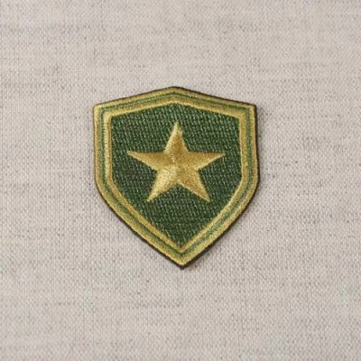Ecusson Thermocollant Blason armée - Etoile sur fond Vert