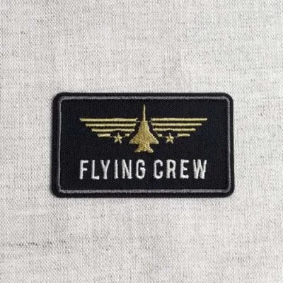Ecusson Thermocollant Air squad Flying Crew Avi Noir