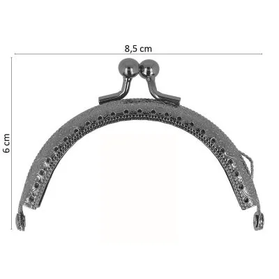 Fermoir pour sac à main Argent 85*60 mm