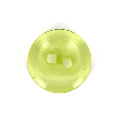 Bouton rond transparent Camille 35 mm - Vert