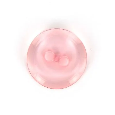 Bouton rond transparent Camille 35 mm - Rose