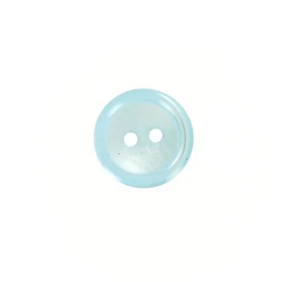Bouton Donatella uni 15 mm - Bleu clair
