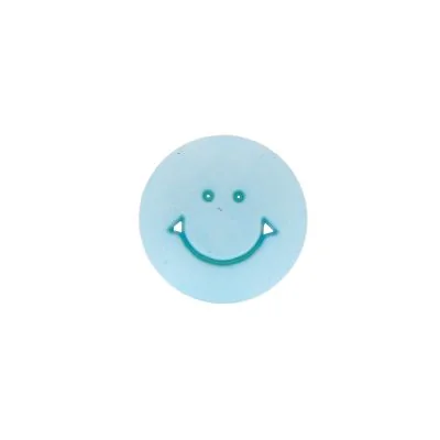 Bouton smile 15 mm - Bleu clair
