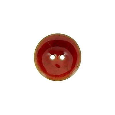 Bouton en bois brillant 20 mm - Rouge