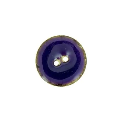Bouton en bois brillant 20 mm - Violet foncé