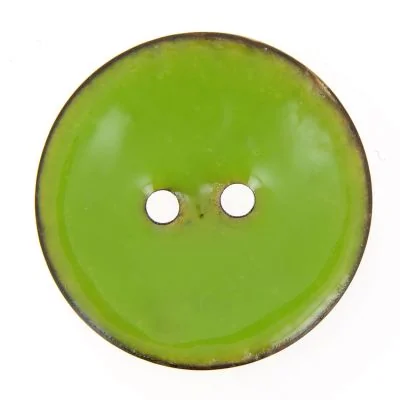 Bouton en bois brillant 40 mm - Vert