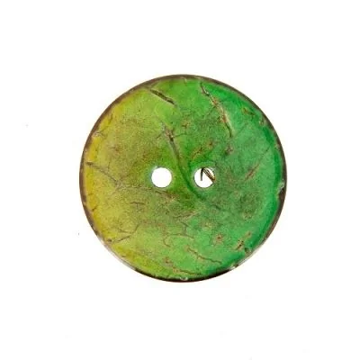Bouton bois Claudie brillant 22 mm - Vert