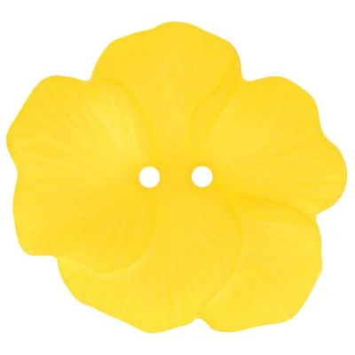 Bouton fleur exotique 48 mm - Jaune