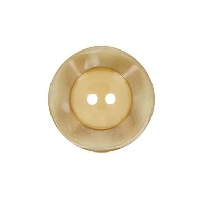 Bouton cuvette bord gondolé 22 mm - Beige
