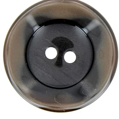 Bouton cuvette bord gondolé 40 mm - Marron