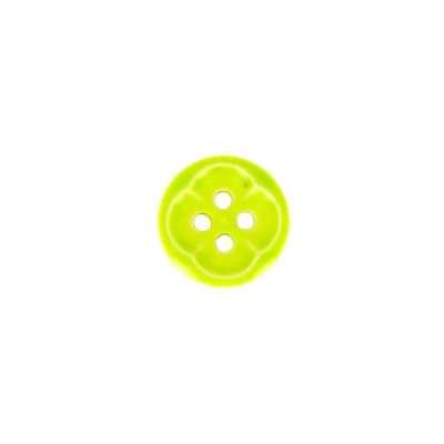 Bouton forme fleur 12 mm - Vert