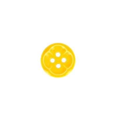 Bouton forme fleur 12 mm - Jaune