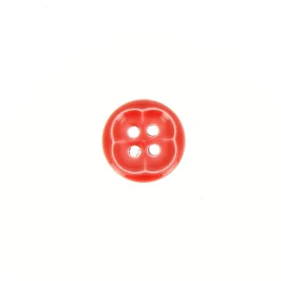 Bouton forme fleur 12 mm - Rouge