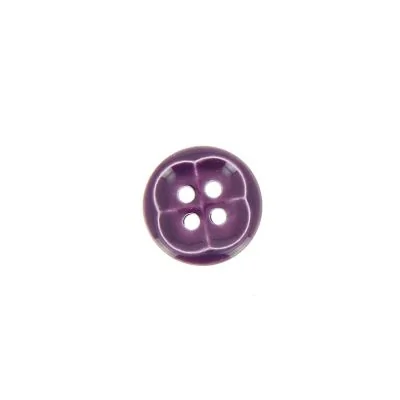 Bouton forme fleur 12 mm - Violet