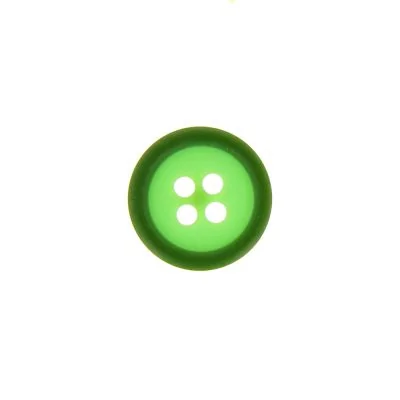 Bouton bicolore 10 mm - Vert/Vert forêt