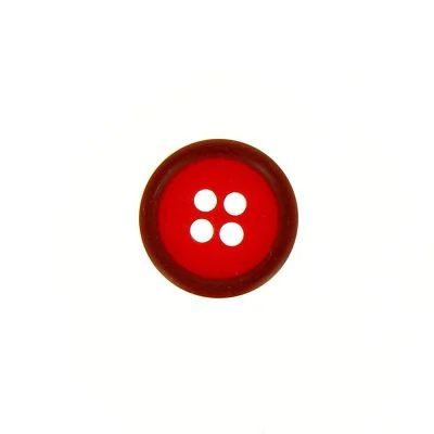 Bouton bicolore 10 mm - Rouge/Bordeaux