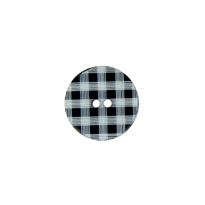 Bouton façon vichy 12 mm - Noir