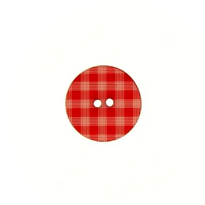Bouton façon vichy 12 mm - Rouge