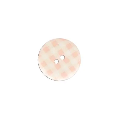 Bouton façon vichy 12 mm - Rose clair