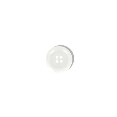 Bouton Veste homme 15 mm uni - Blanc