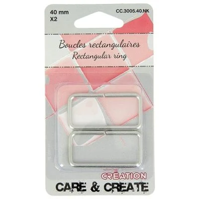 Boucle de réglage 40 mm Argent x2 - Care &amp; create