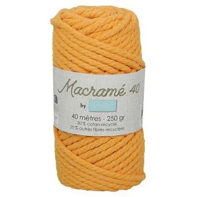 Cordon Coton Macramé 40m - Jaune
