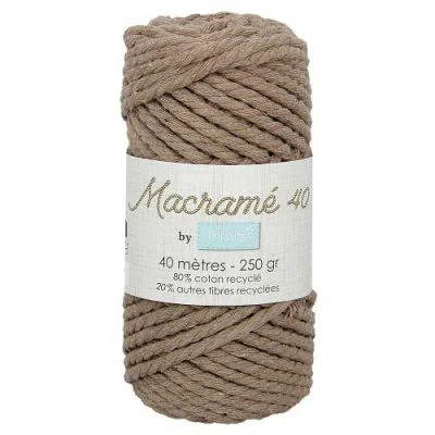 Cordon Coton Macramé 40m - Marron