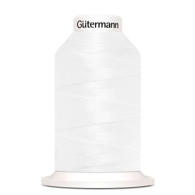 Cône de fil mousse Gütermann Bulky-Lock 1000m - Blanc pur