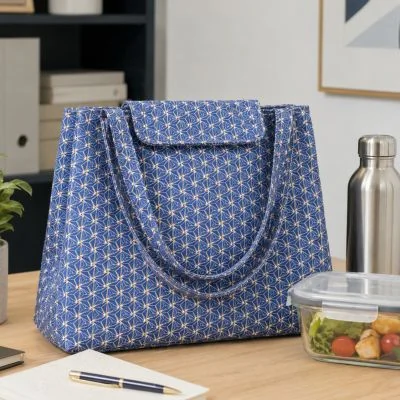 Kit Couture Craftine Sac isotherme Lunch Bag Seigaiha