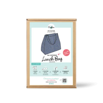 Kit Couture Craftine Sac isotherme Lunch Bag Seigaiha