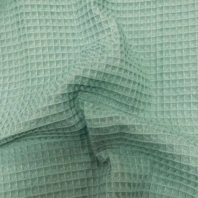 Tissu Nid d&#039;abeille uni Vert amande - Par 10 cm